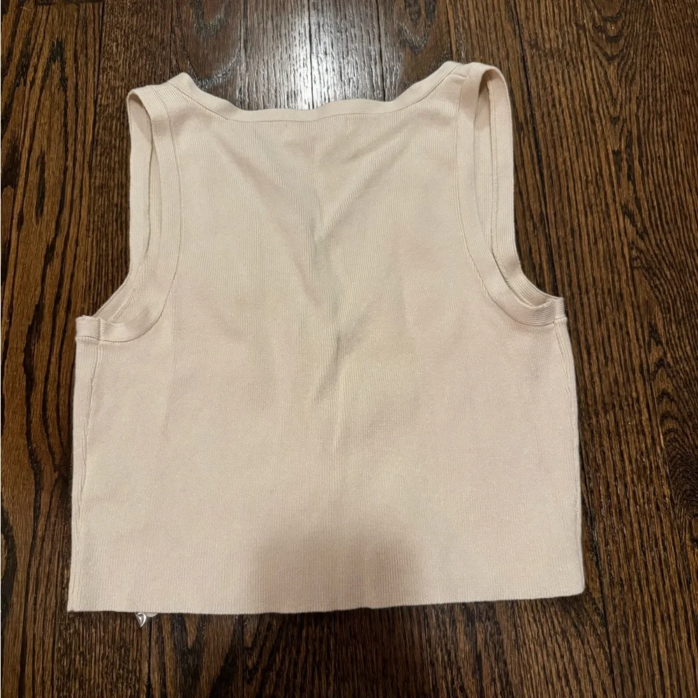 Pacsun Cream Cropped Tank - Picture 2 of 2